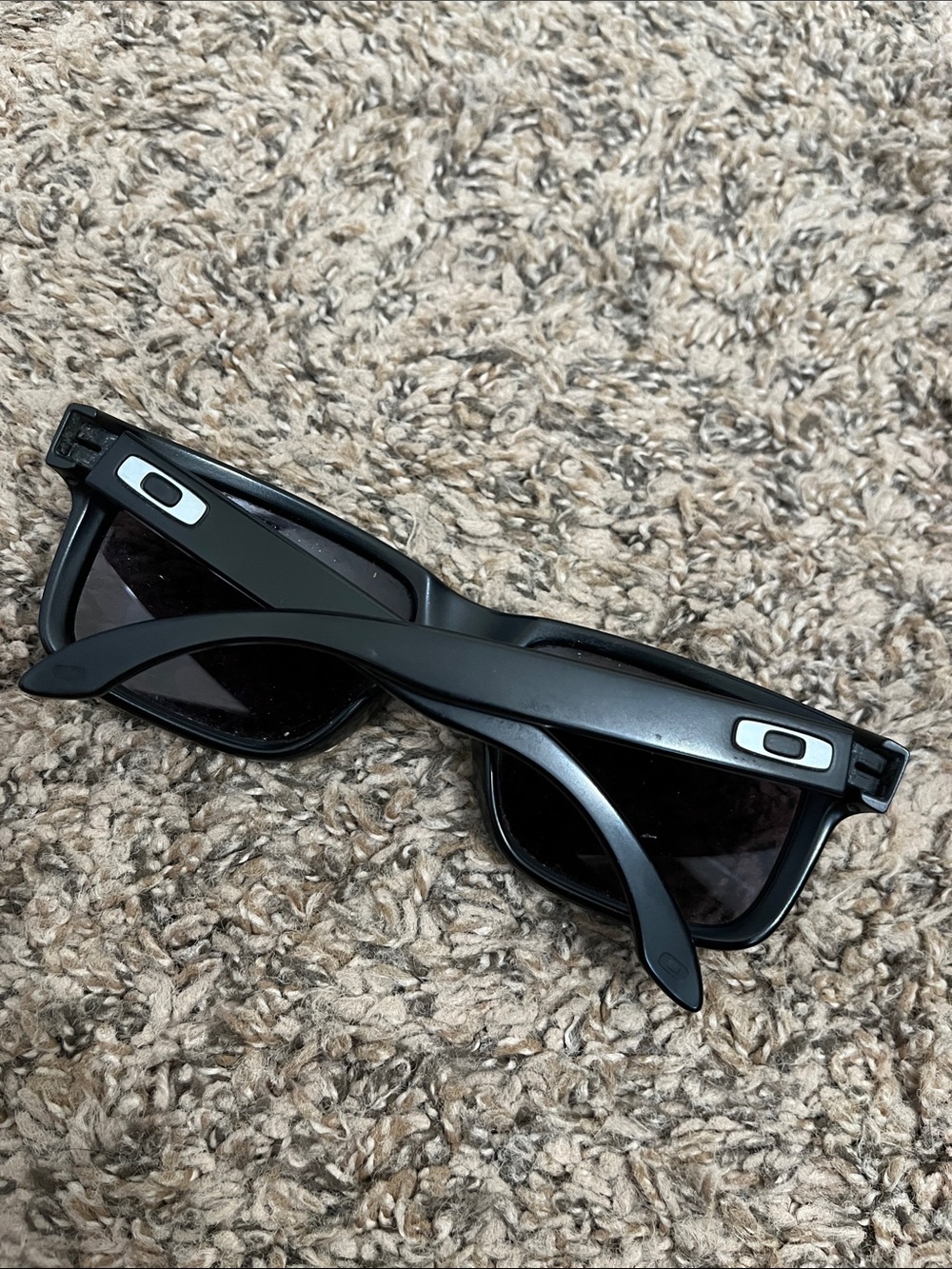 Oakley Frogskins Black Sunglasses with Silver Accents